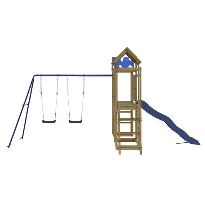 Set da Gioco da Esterno in Legno di Pino Impregnato