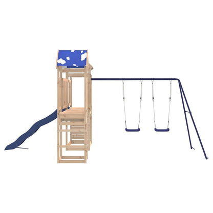 Set da Gioco da Esterno in Legno Massello di Pino