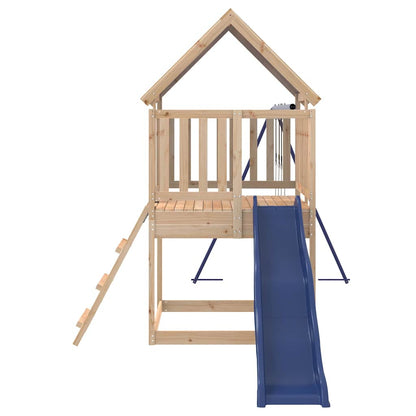 Set da Gioco da Esterno in Legno Massello di Pino
