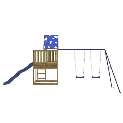 Set da Gioco da Esterno in Legno di Pino Impregnato