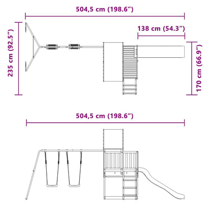 Set da Gioco da Esterno in Legno di Pino Impregnato