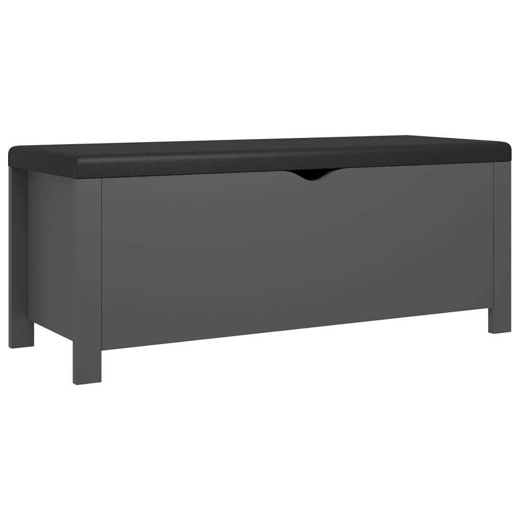 Scatola portaoggetti con Cuscino Grigia 105x40x45 cm | homemem39