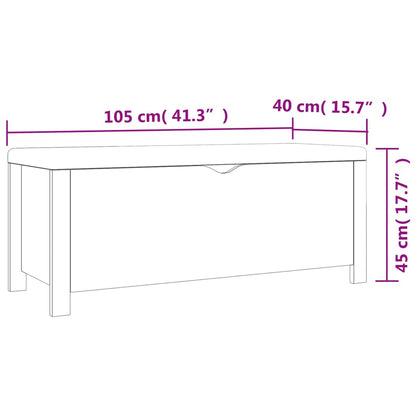 Scatola portaoggetti con Cuscino Grigia 105x40x45 cm | homemem39