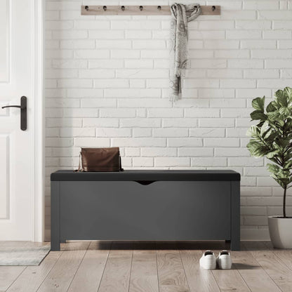 Scatola portaoggetti con Cuscino Grigia 105x40x45 cm | homemem39