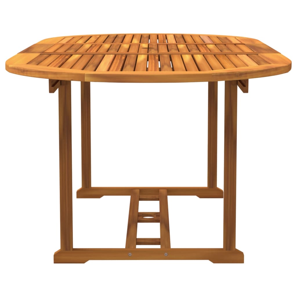 Set Pranzo da Giardino 5pz Legno Massello di Acacia e Textilene - homemem39