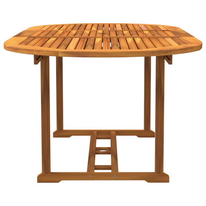 Set Pranzo da Giardino 5pz Legno Massello di Acacia e Textilene - homemem39