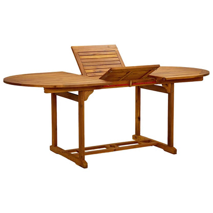 Set Pranzo da Giardino 5pz Legno Massello di Acacia e Textilene | homemem39