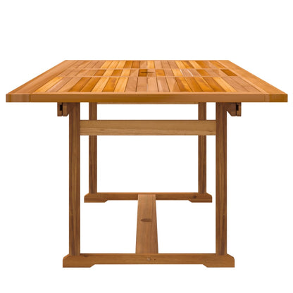 Set Pranzo da Giardino 5pz Legno Massello di Acacia e Textilene - homemem39