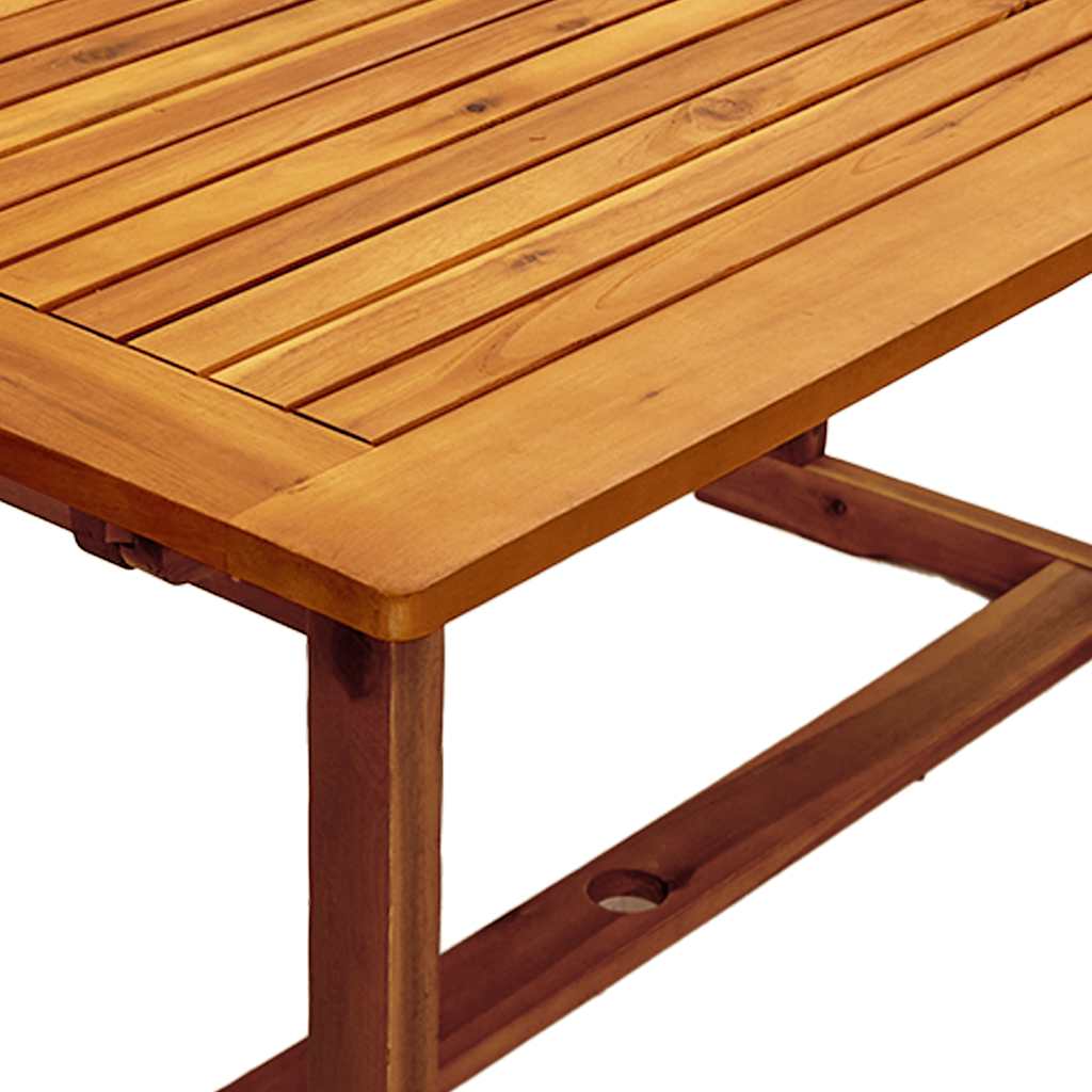 Set Pranzo da Giardino 5pz Legno Massello di Acacia e Textilene | homemem39