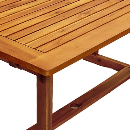 Set Pranzo da Giardino 5pz Legno Massello di Acacia e Textilene | homemem39