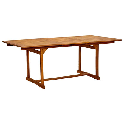 Set Pranzo da Giardino 7pz Legno Massello di Acacia e Textilene