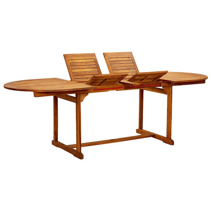 Set Pranzo da Giardino 9pz Legno Massello di Acacia e Textilene | homemem39