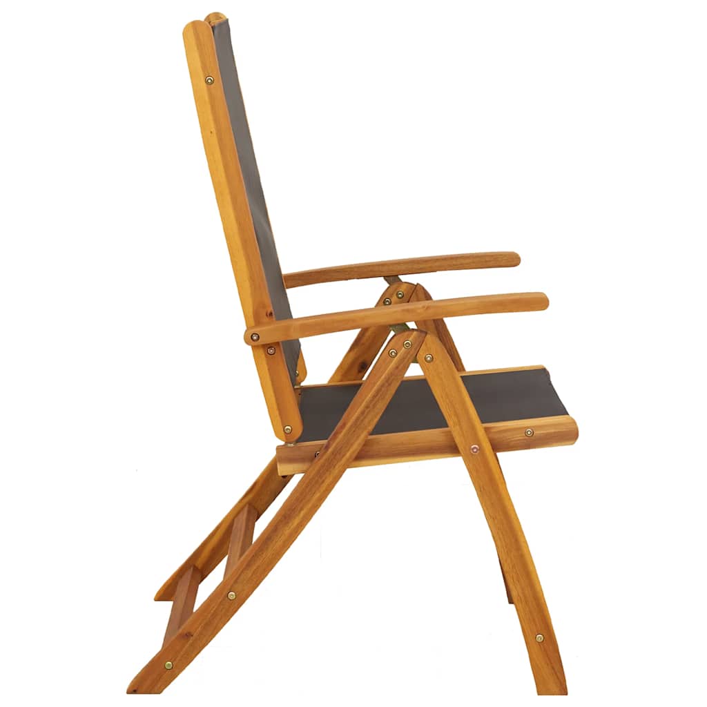 Set Pranzo da Giardino 9pz Legno Massello di Acacia e Textilene | homemem39