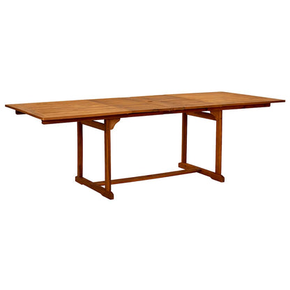 Set Pranzo da Giardino 9pz Legno Massello di Acacia e Textilene