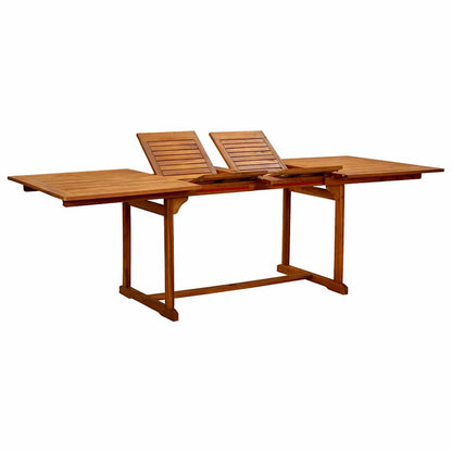 Set Pranzo da Giardino 9pz Legno Massello di Acacia e Textilene