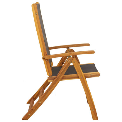 Set Pranzo da Giardino 9pz Legno Massello di Acacia e Textilene | homemem39