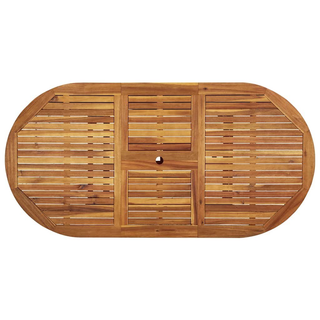 Set Pranzo da Giardino 7pz Legno Massello di Acacia e Textilene | homemem39