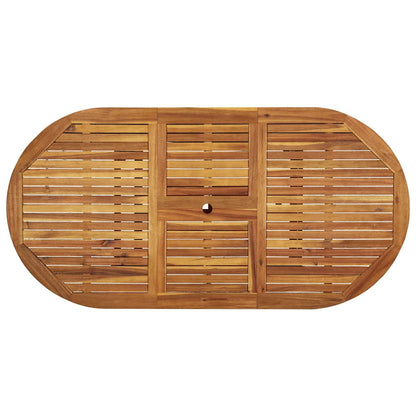 Set Pranzo da Giardino 7pz Legno Massello di Acacia e Textilene | homemem39