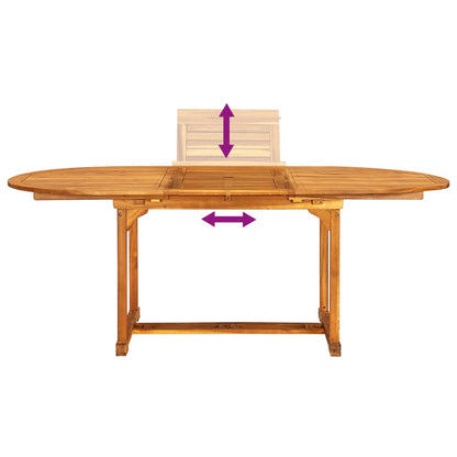 Set Pranzo da Giardino 7pz Legno Massello di Acacia e Textilene | homemem39