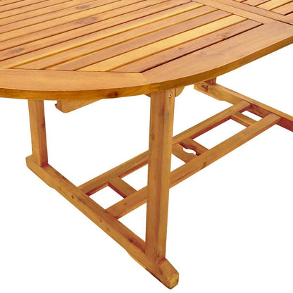 Set Pranzo da Giardino 7pz Legno Massello di Acacia e Textilene | homemem39
