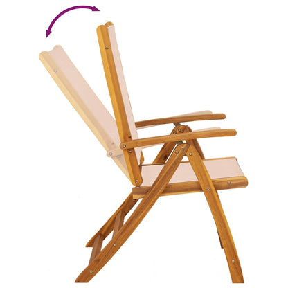Set Pranzo da Giardino 7pz Legno Massello di Acacia e Textilene | homemem39