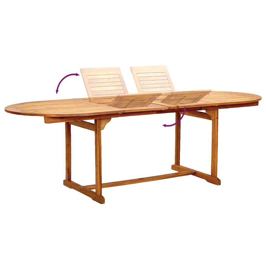 Set Pranzo da Giardino 7pz Legno Massello di Acacia e Textilene | homemem39