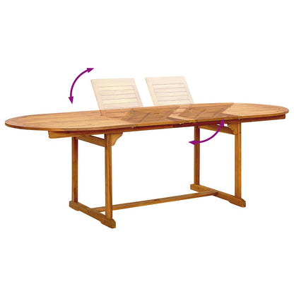 Set Pranzo da Giardino 9pz Legno Massello di Acacia e Textilene | homemem39