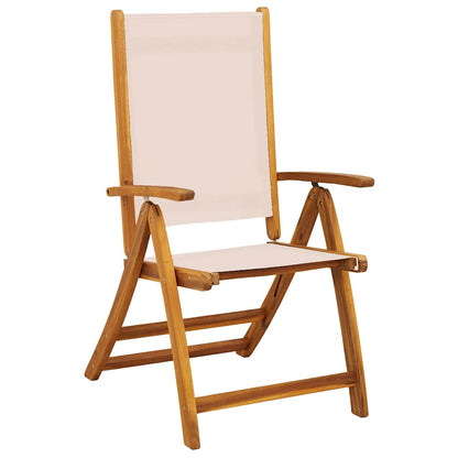 Set Pranzo da Giardino 7pz Legno Massello di Acacia e Textilene | homemem39