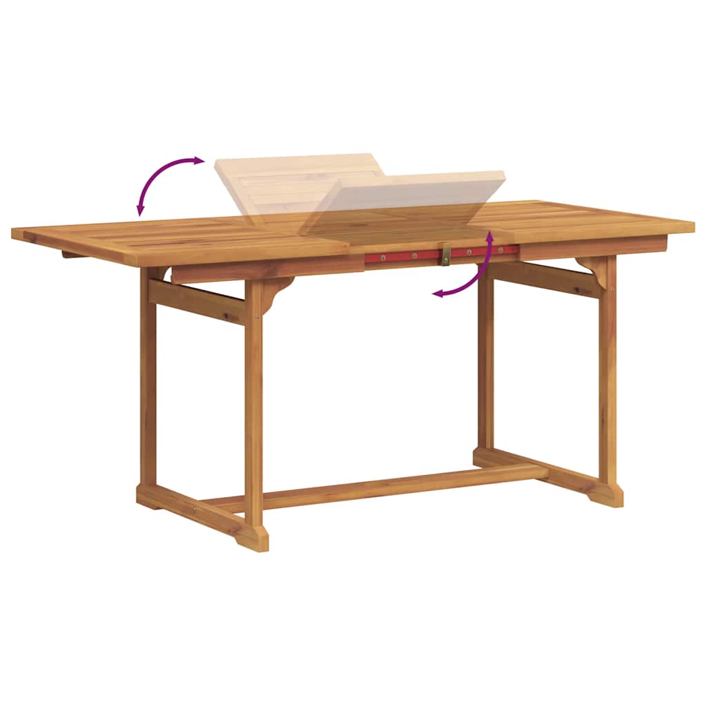Set Pranzo da Giardino 5pz Legno Massello di Acacia e Textilene | homemem39