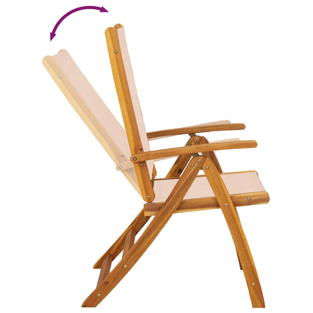 Set Pranzo da Giardino 7pz Legno Massello di Acacia e Textilene | homemem39