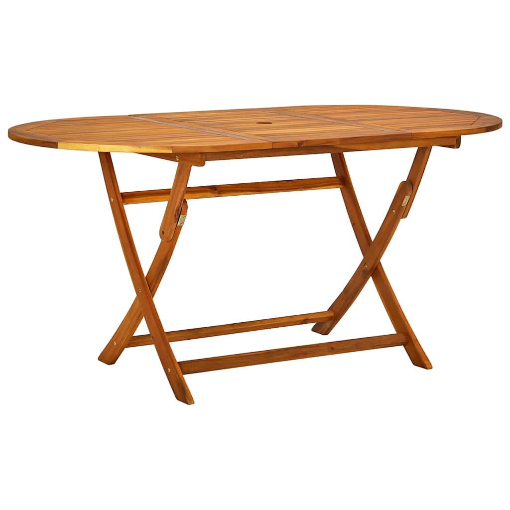 Set Pranzo da Giardino 5pz Legno Massello di Acacia e Textilene | homemem39