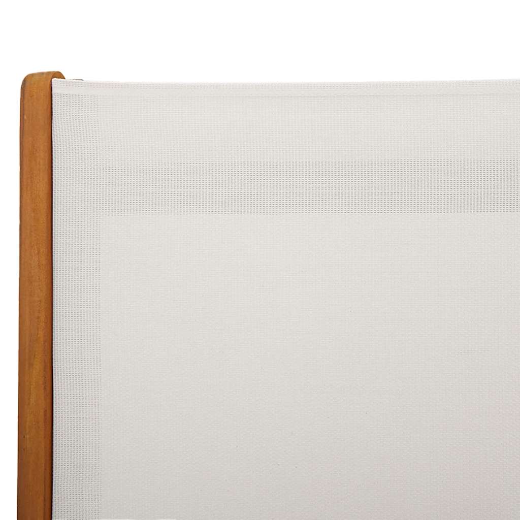 Set Pranzo da Giardino 7pz Legno Massello di Acacia e Textilene