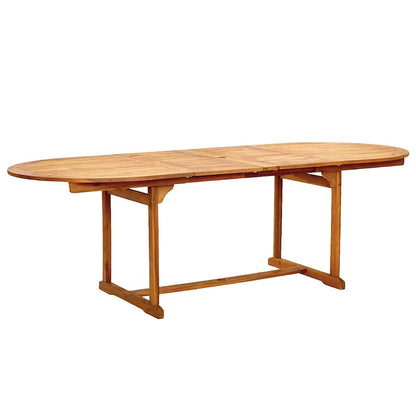 Set Pranzo da Giardino 9pz Legno Massello di Acacia e Textilene