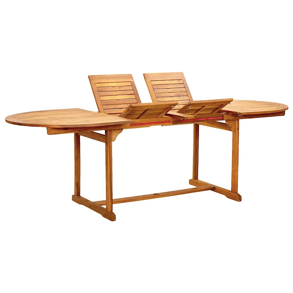 Set Pranzo da Giardino 9pz Legno Massello di Acacia e Textilene