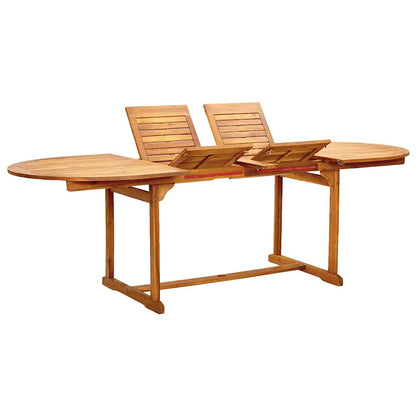 Set Pranzo da Giardino 9pz Legno Massello di Acacia e Textilene