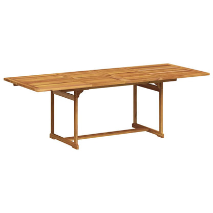 Set Pranzo da Giardino 9pz Legno Massello di Acacia e Textilene