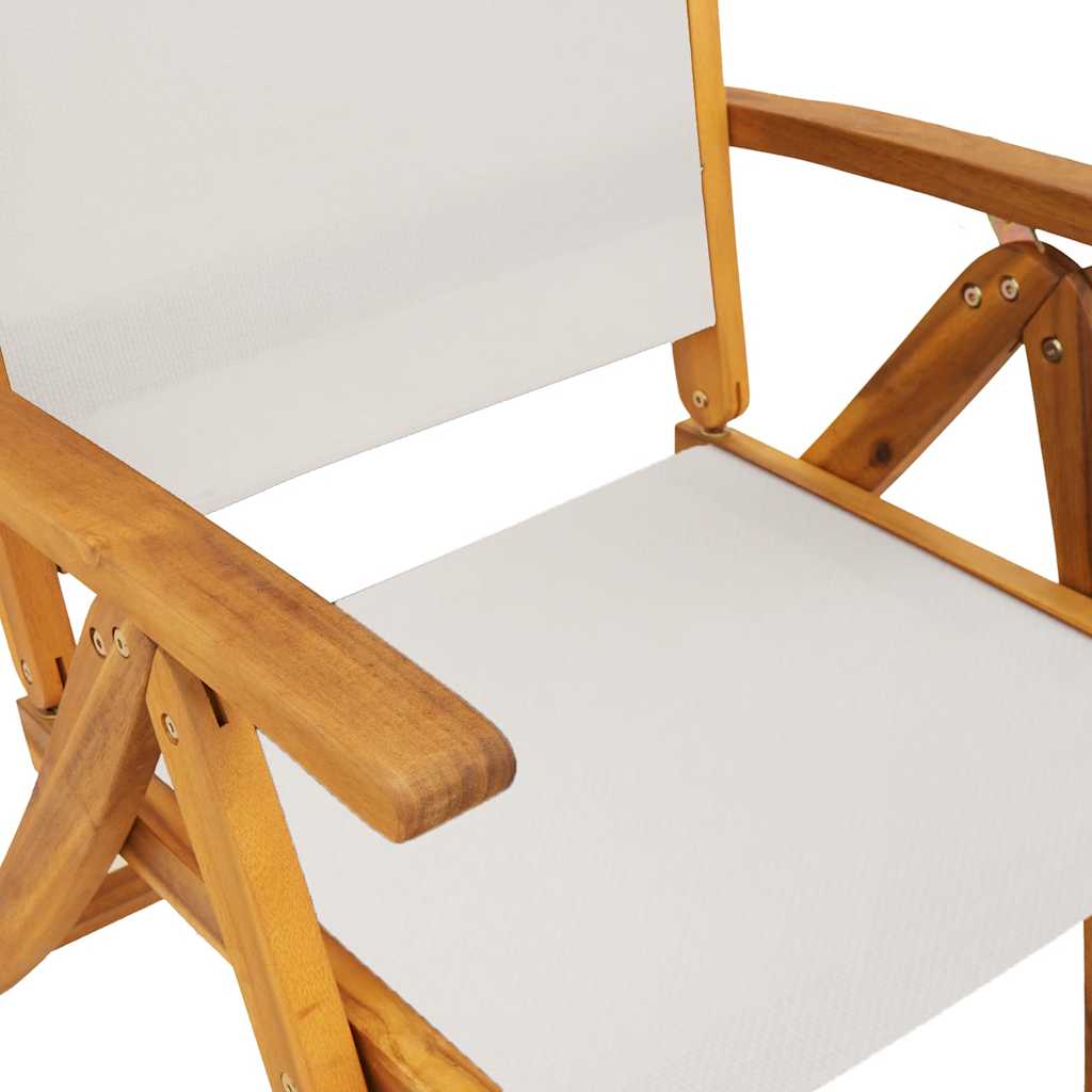 Set Pranzo da Giardino 9pz Legno Massello di Acacia e Textilene | homemem39