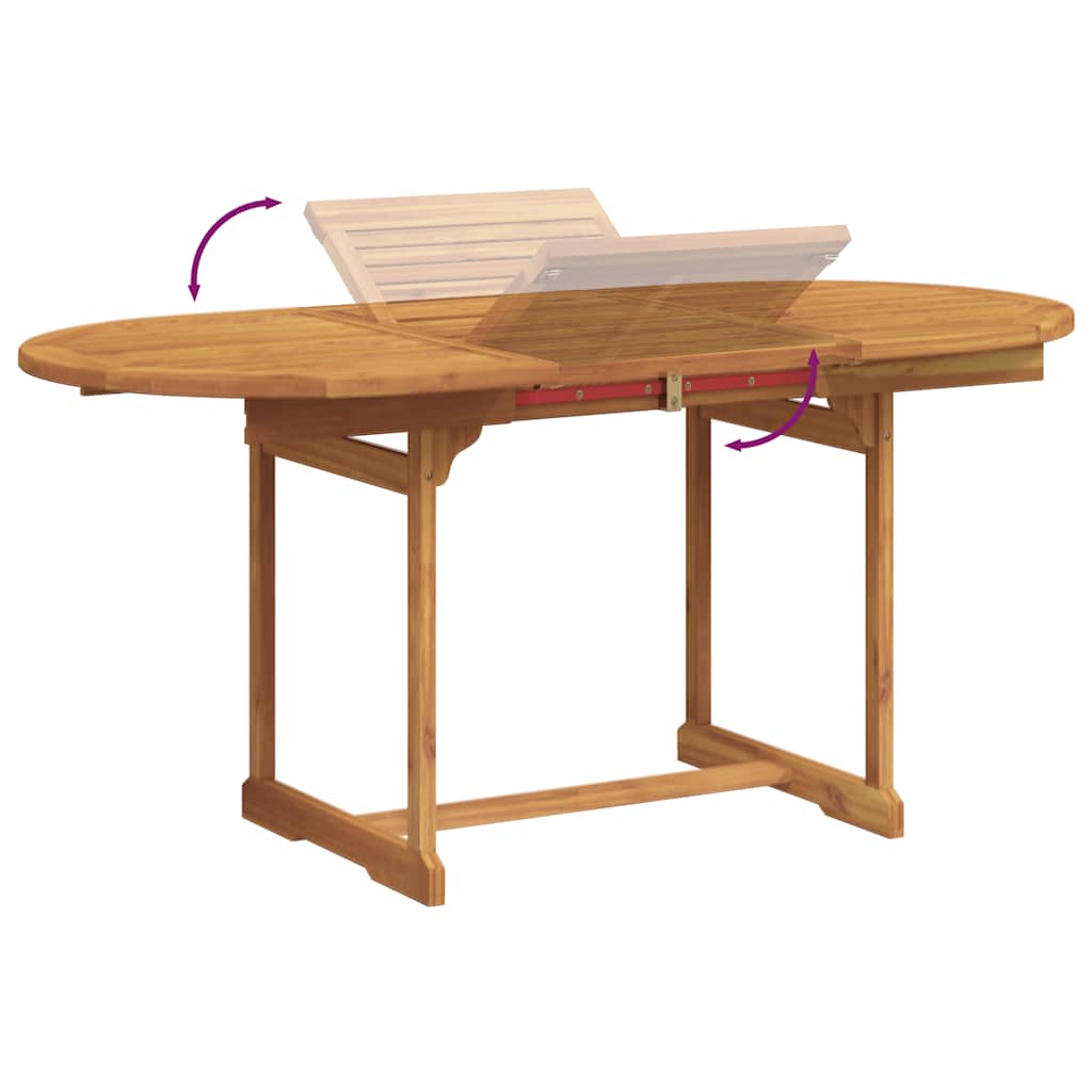 Set Pranzo da Giardino 5pz Legno Massello di Acacia e Textilene | homemem39