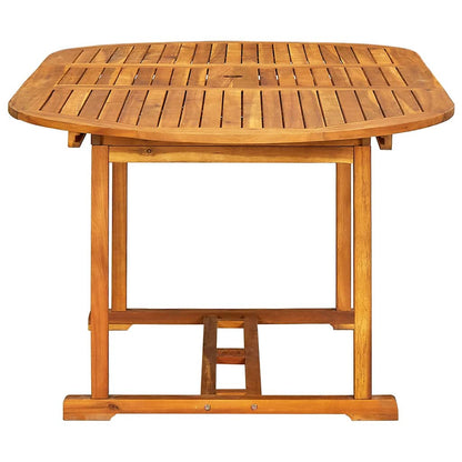 Set Pranzo da Giardino 5pz Legno Massello di Acacia e Textilene | homemem39