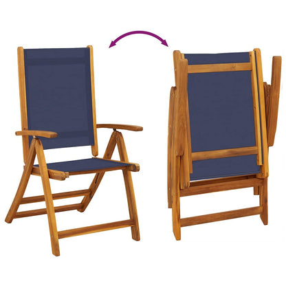 Set Pranzo da Giardino 5pz Legno Massello di Acacia e Textilene | homemem39