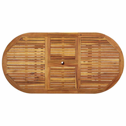 Set Pranzo da Giardino 7pz Legno Massello di Acacia e Textilene | homemem39