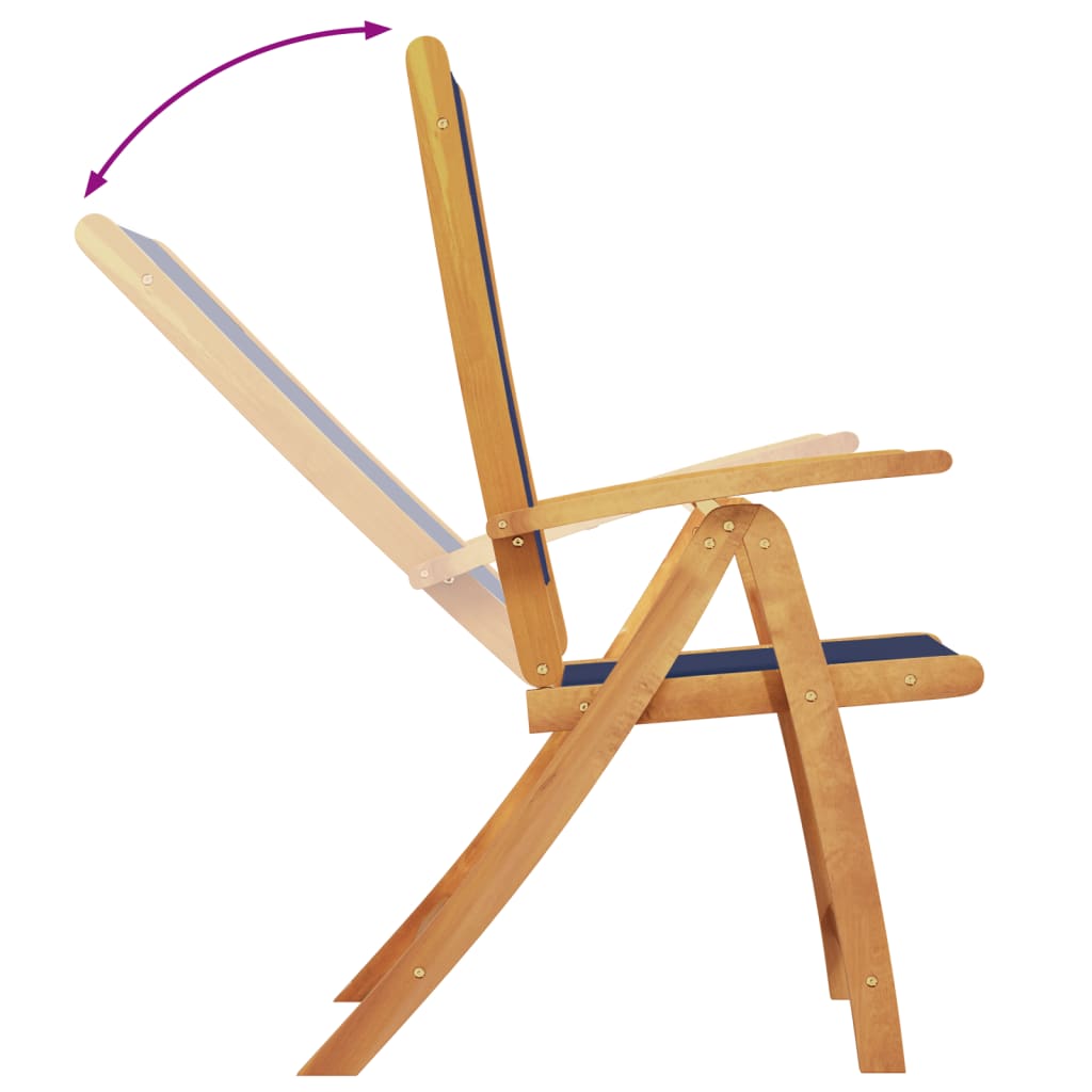 Set Pranzo da Giardino 5pz Legno Massello di Acacia e Textilene - homemem39