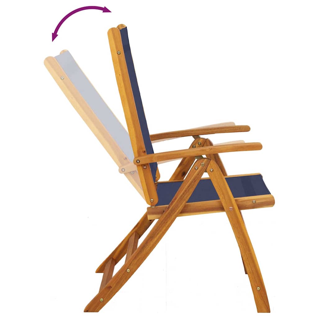Set Pranzo da Giardino 5pz Legno Massello di Acacia e Textilene | homemem39