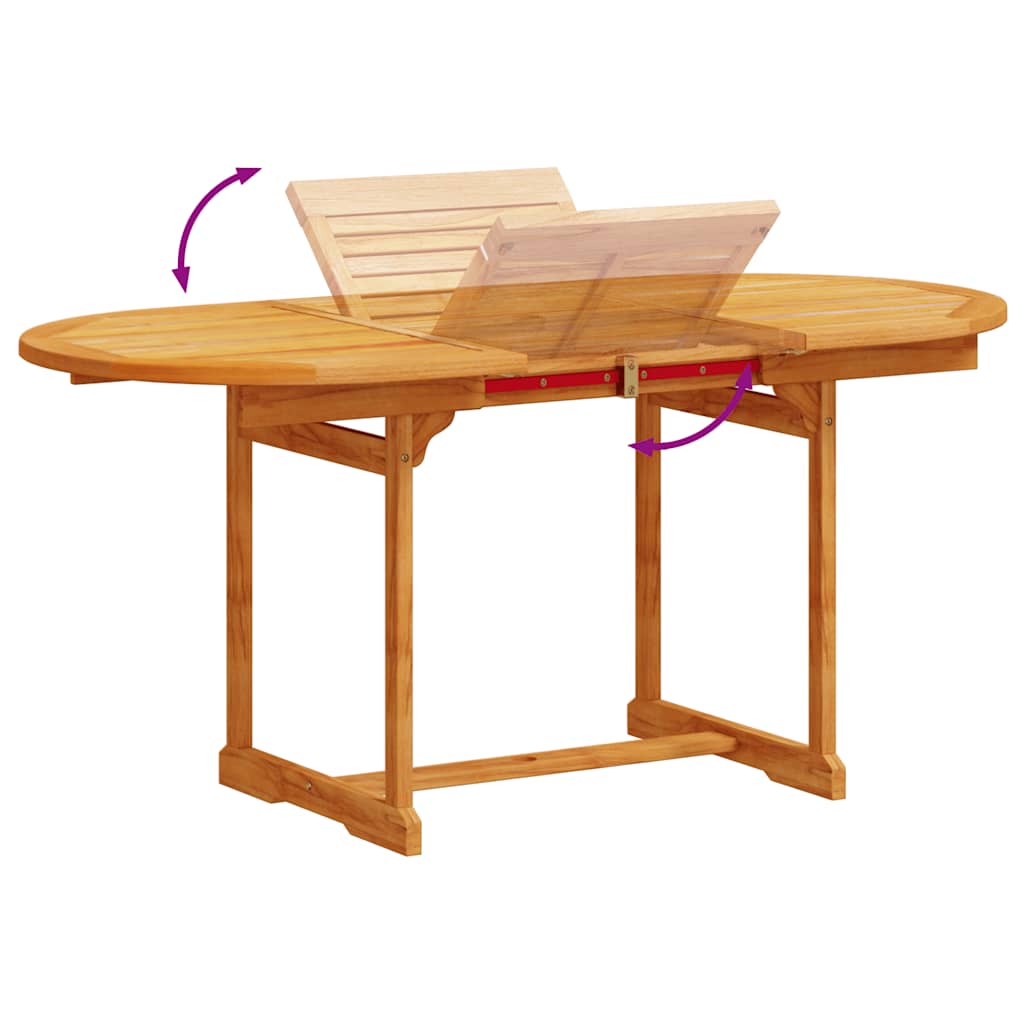 Set Pranzo da Giardino 7pz Legno Massello di Acacia e Textilene | homemem39