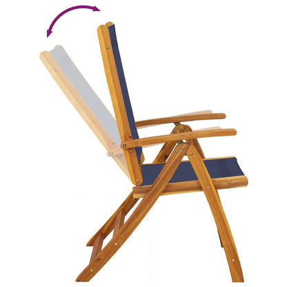 Set Pranzo da Giardino 5pz Legno Massello di Acacia e Textilene | homemem39