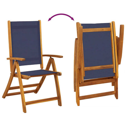 Set Pranzo da Giardino 7pz Legno Massello di Acacia e Textilene | homemem39