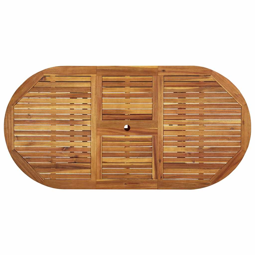 Set Pranzo da Giardino 5pz Legno Massello di Acacia e Textilene | homemem39