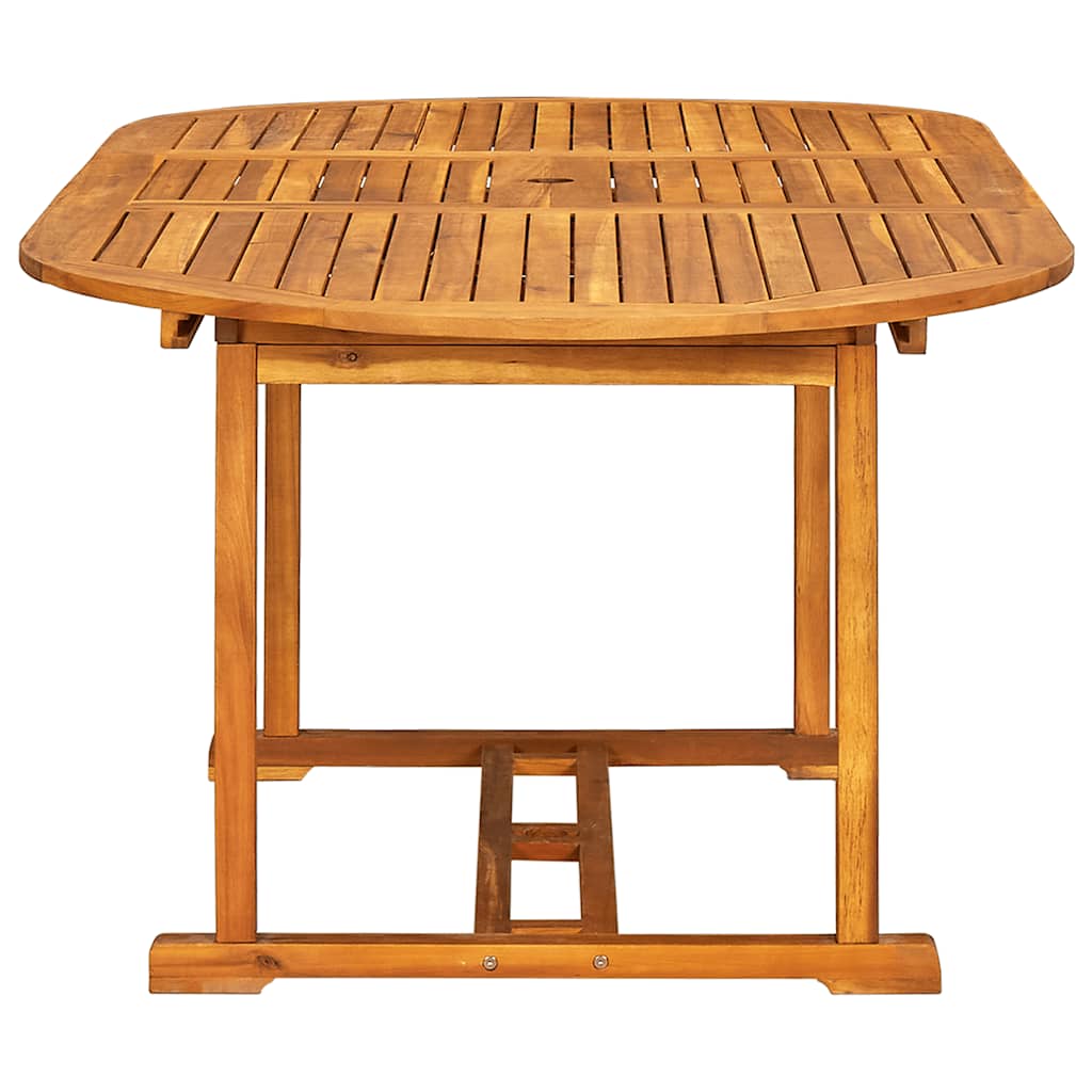 Set Pranzo da Giardino 5pz Legno Massello di Acacia e Textilene | homemem39