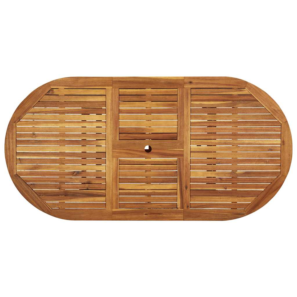 Set Pranzo da Giardino 7pz Legno Massello di Acacia e Textilene | homemem39