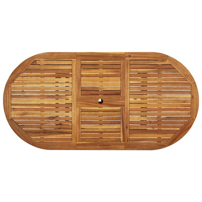 Set Pranzo da Giardino 7pz Legno Massello di Acacia e Textilene